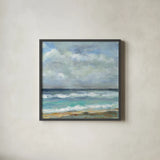 Seashore Crop by Silvia Vassileva. Shown in a sleek black glass frame for a contemporary gallery look. Available as an archival giclee rolled canvas, fine art paper, or poster print. SKU 16801a.