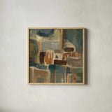 Seaside by Silvia Vassileva. Shown in a natural wood glass frame for a timeless modern aesthetic. Available as an archival giclee rolled canvas, fine art paper, or poster print. SKU 14226a.