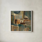 Seaside by Silvia Vassileva. Shown in a crisp white glass frame for a clean and minimalist style. Available as an archival giclee rolled canvas, fine art paper, or poster print. SKU 14226a.