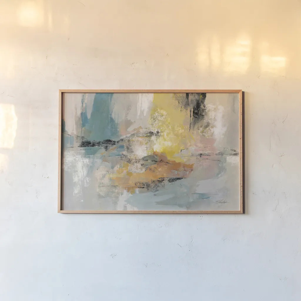 Seaside Ambience by Silvia Vassileva. shown as a paper print in a natural frame. Available as a archival giclee rolled canvas, fine art paper, or poster print. SKU 73226i.