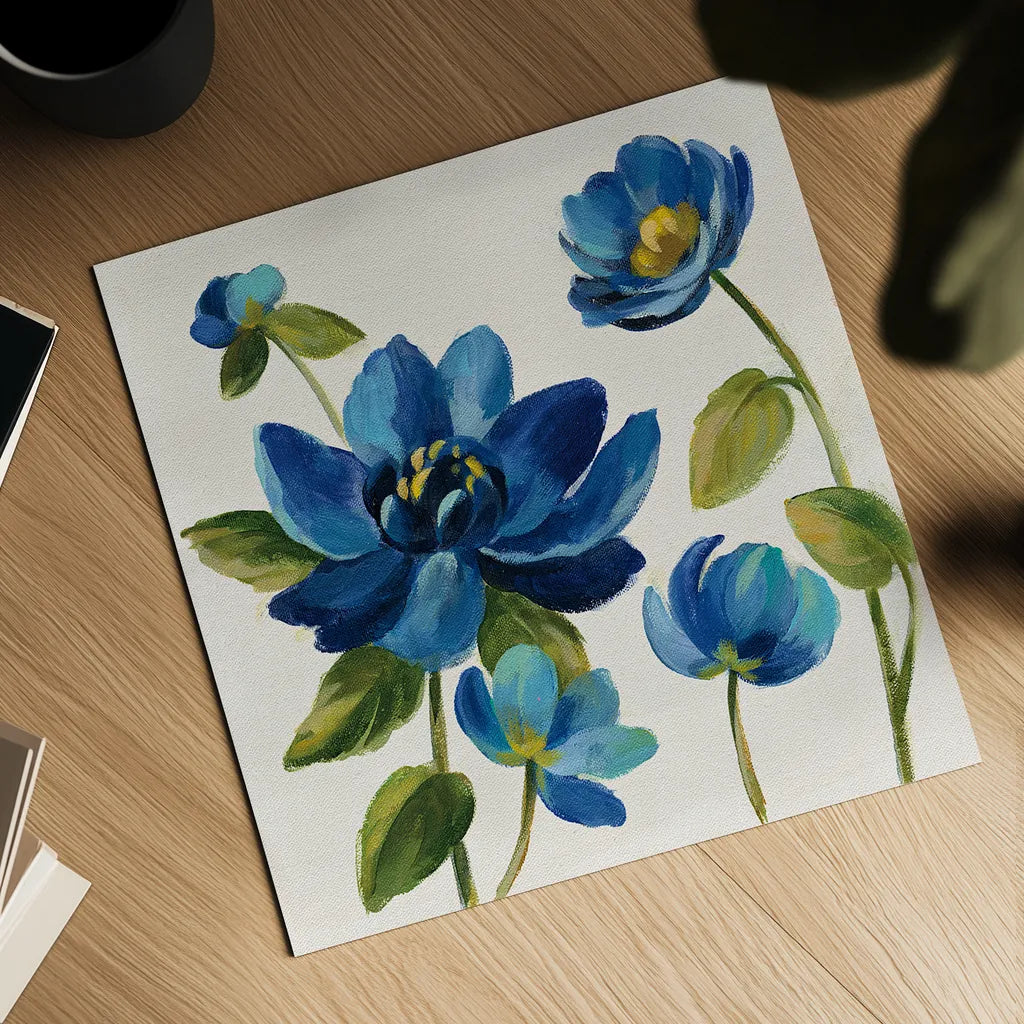 Seaside Garden I by Silvia Vassileva. Shown as a detailed flat fine art print, highlighting archival giclee quality. Available as an archival giclee rolled canvas, fine art paper, or poster print. SKU 30154a.