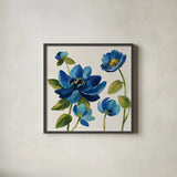 Seaside Garden I by Silvia Vassileva. Shown in a sleek black glass frame for a contemporary gallery look. Available as an archival giclee rolled canvas, fine art paper, or poster print. SKU 30154a.