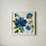 Seaside Garden I by Silvia Vassileva. Shown in a crisp white glass frame for a clean and minimalist style. Available as an archival giclee rolled canvas, fine art paper, or poster print. SKU 30154a.