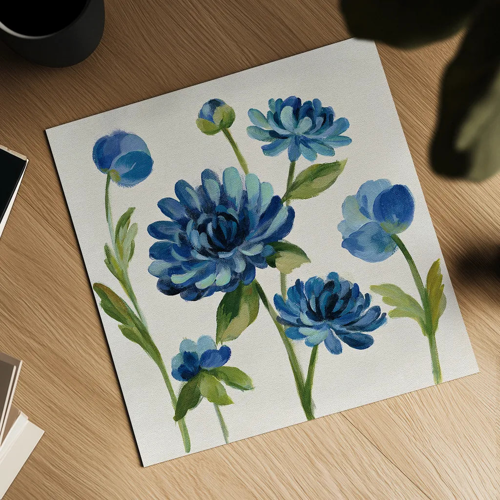 Seaside Garden II by Silvia Vassileva. Shown as a detailed flat fine art print, highlighting archival giclee quality. Available as an archival giclee rolled canvas, fine art paper, or poster print. SKU 30155a.