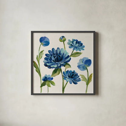 Seaside Garden II by Silvia Vassileva. Shown in a sleek black glass frame for a contemporary gallery look. Available as an archival giclee rolled canvas, fine art paper, or poster print. SKU 30155a.