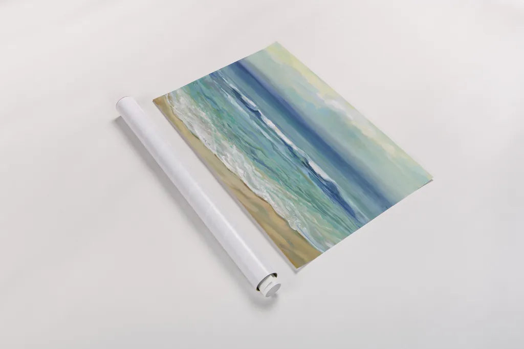 Seaside Sunrise by Silvia Vassileva. shown as a rolled paper print. Available as archival giclee rolled canvas, fine art paper, or poster print. SKU 67010i.