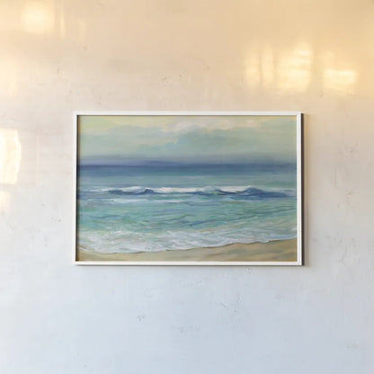 Seaside Sunrise by Silvia Vassileva. shown as a paper print in a white frame. Available as a archival giclee rolled canvas, fine art paper, or poster print. SKU 67010i.