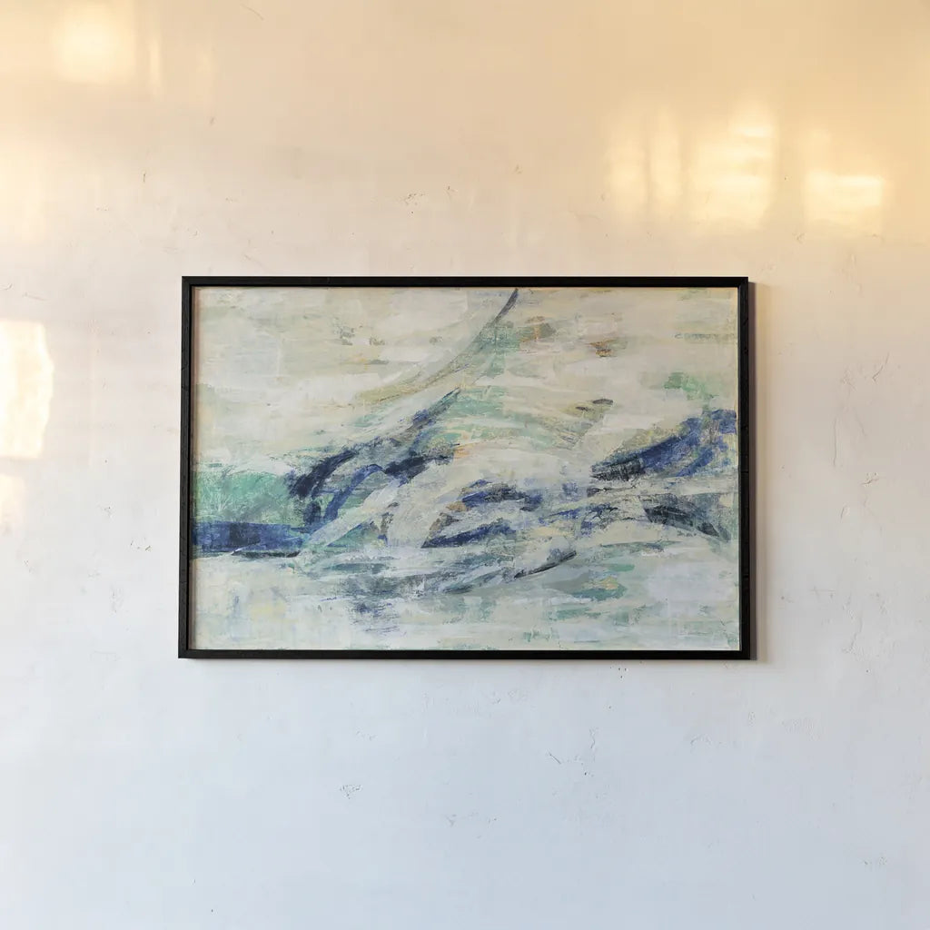 Seawave by Silvia Vassileva. shown as a paper print in a black flame. Available as a archival giclee rolled canvas, fine art paper, or poster print. SKU 28117i.