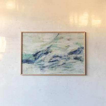 Seawave by Silvia Vassileva. shown as a paper print in a natural frame. Available as a archival giclee rolled canvas, fine art paper, or poster print. SKU 28117i.