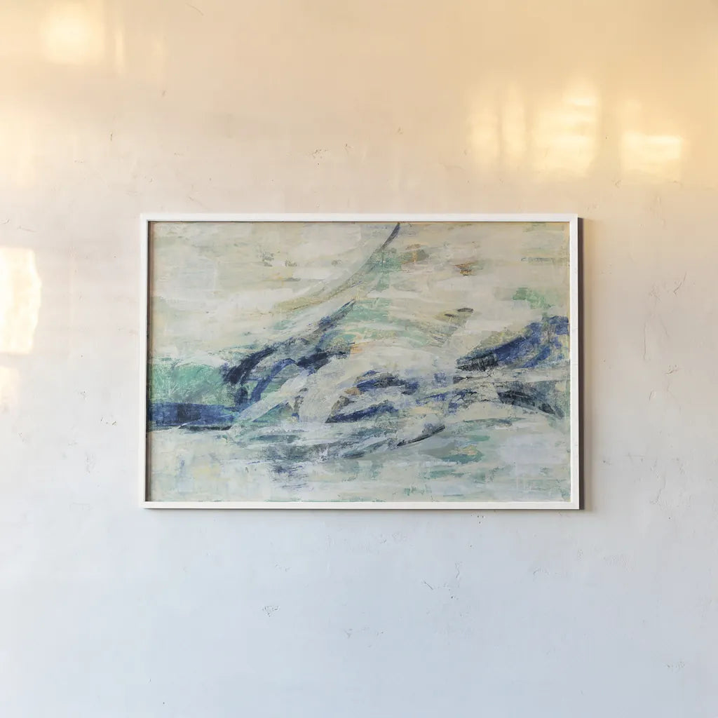 Seawave by Silvia Vassileva. shown as a paper print in a white frame. Available as a archival giclee rolled canvas, fine art paper, or poster print. SKU 28117i.