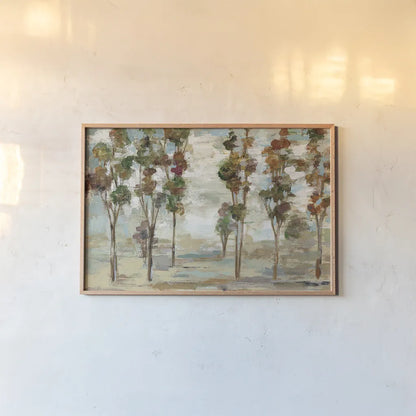 Serene Forest by Silvia Vassileva. shown as a paper print in a natural frame. Available as a archival giclee rolled canvas, fine art paper, or poster print. SKU 26436i.