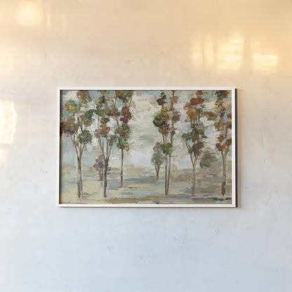 Serene Forest by Silvia Vassileva. shown as a paper print in a white frame. Available as a archival giclee rolled canvas, fine art paper, or poster print. SKU 26436i.