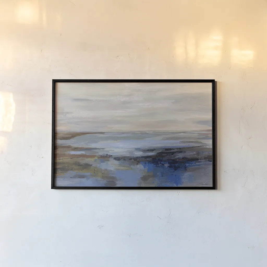 Serene Sea by Silvia Vassileva. shown as a paper print in a black flame. Available as a archival giclee rolled canvas, fine art paper, or poster print. SKU 99709i.