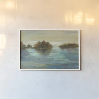 Serenity on the River Crop by Silvia Vassileva. shown as a paper print in a white frame. Available as a archival giclee rolled canvas, fine art paper, or poster print. SKU 2882i.