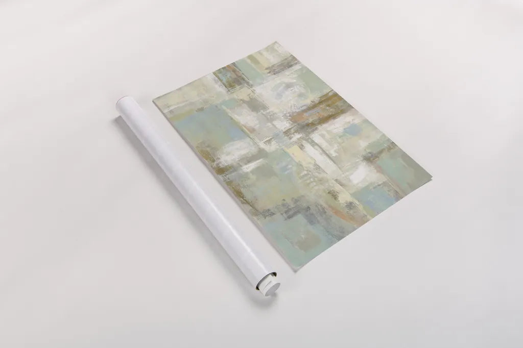 Shades of Celedon by Silvia Vassileva. shown as a rolled paper print. Available as archival giclee rolled canvas, fine art paper, or poster print. SKU 35838i.