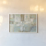 Shades of Celedon by Silvia Vassileva. shown as a paper print in a white frame. Available as a archival giclee rolled canvas, fine art paper, or poster print. SKU 35838i.