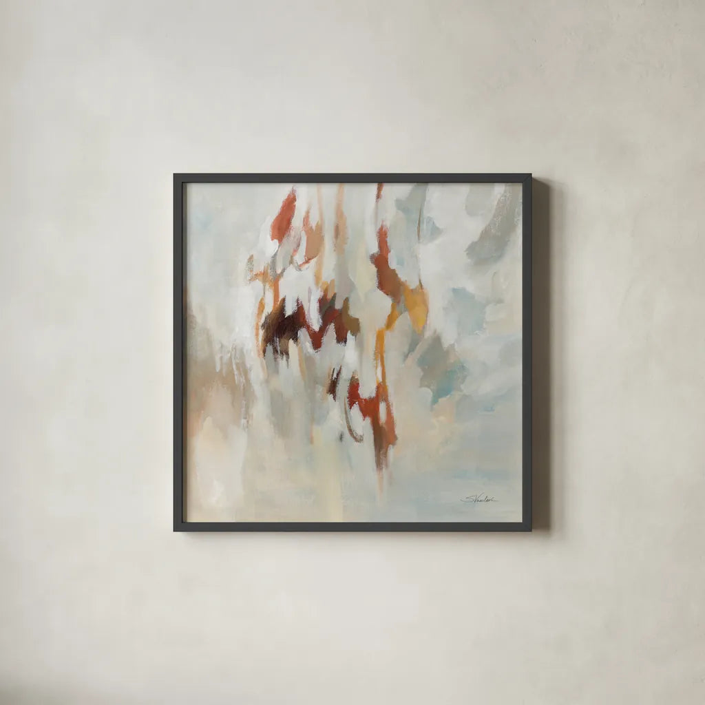 Shadow Hues by Silvia Vassileva. Shown in a sleek black glass frame for a contemporary gallery look. Available as an archival giclee rolled canvas, fine art paper, or poster print. SKU 84814a.