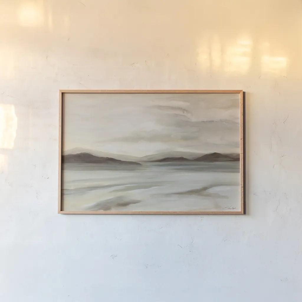 Silence by Silvia Vassileva. shown as a paper print in a natural frame. Available as a archival giclee rolled canvas, fine art paper, or poster print. SKU 100058i.