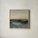 Silent Wave I by Silvia Vassileva. Shown in a natural wood glass frame for a timeless modern aesthetic. Available as an archival giclee rolled canvas, fine art paper, or poster print. SKU 103537a.