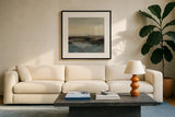 Silent Wave I by Silvia Vassileva. Displayed in a glass frame with matte in a clean modern living room. Available as an archival giclee rolled canvas, fine art paper, or poster print. SKU 103537a.