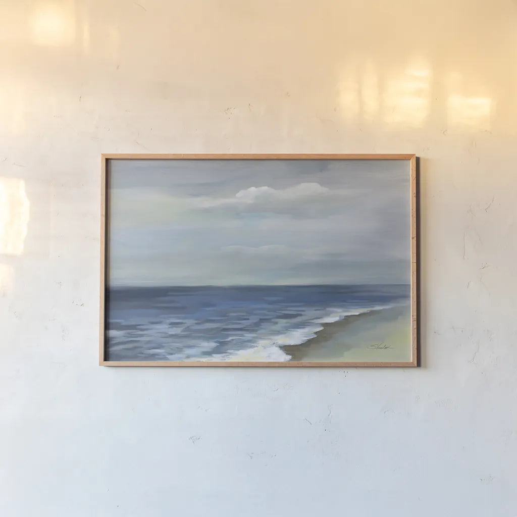 Silent Waves by Silvia Vassileva. shown as a paper print in a natural frame. Available as a archival giclee rolled canvas, fine art paper, or poster print. SKU 74915i.