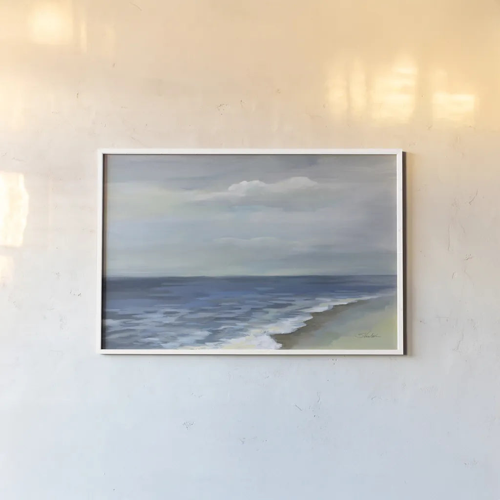 Silent Waves by Silvia Vassileva. shown as a paper print in a white frame. Available as a archival giclee rolled canvas, fine art paper, or poster print. SKU 74915i.
