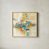 Silk Road Journey by Silvia Vassileva. Shown in a natural wood glass frame for a timeless modern aesthetic. Available as an archival giclee rolled canvas, fine art paper, or poster print. SKU 65605a.
