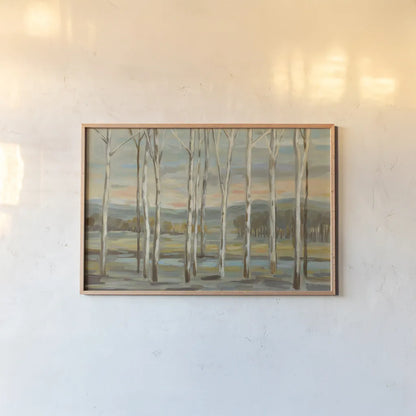 Silver Forest by Silvia Vassileva. shown as a paper print in a natural frame. Available as a archival giclee rolled canvas, fine art paper, or poster print. SKU 50287i.