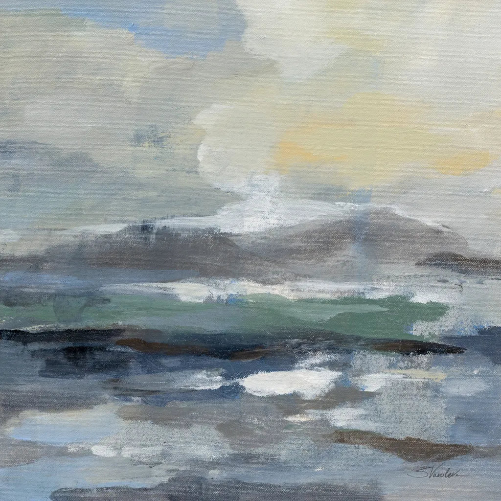 Silver Lagoon I by Silvia Vassileva. SKU 84526a. Archival Giclee Fine art print for wall decor.