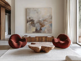 Silver Sky by Silvia Vassileva. Shown as extra-large giant wall art in a modern living room. Available as an archival giclee rolled canvas, fine art paper, or poster print. SKU 96733a.