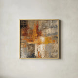 Silver and Amber Crop by Silvia Vassileva. Shown in a natural wood glass frame for a timeless modern aesthetic. Available as an archival giclee rolled canvas, fine art paper, or poster print. SKU 10544a.