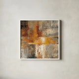 Silver and Amber Crop by Silvia Vassileva. Shown in a crisp white glass frame for a clean and minimalist style. Available as an archival giclee rolled canvas, fine art paper, or poster print. SKU 10544a.