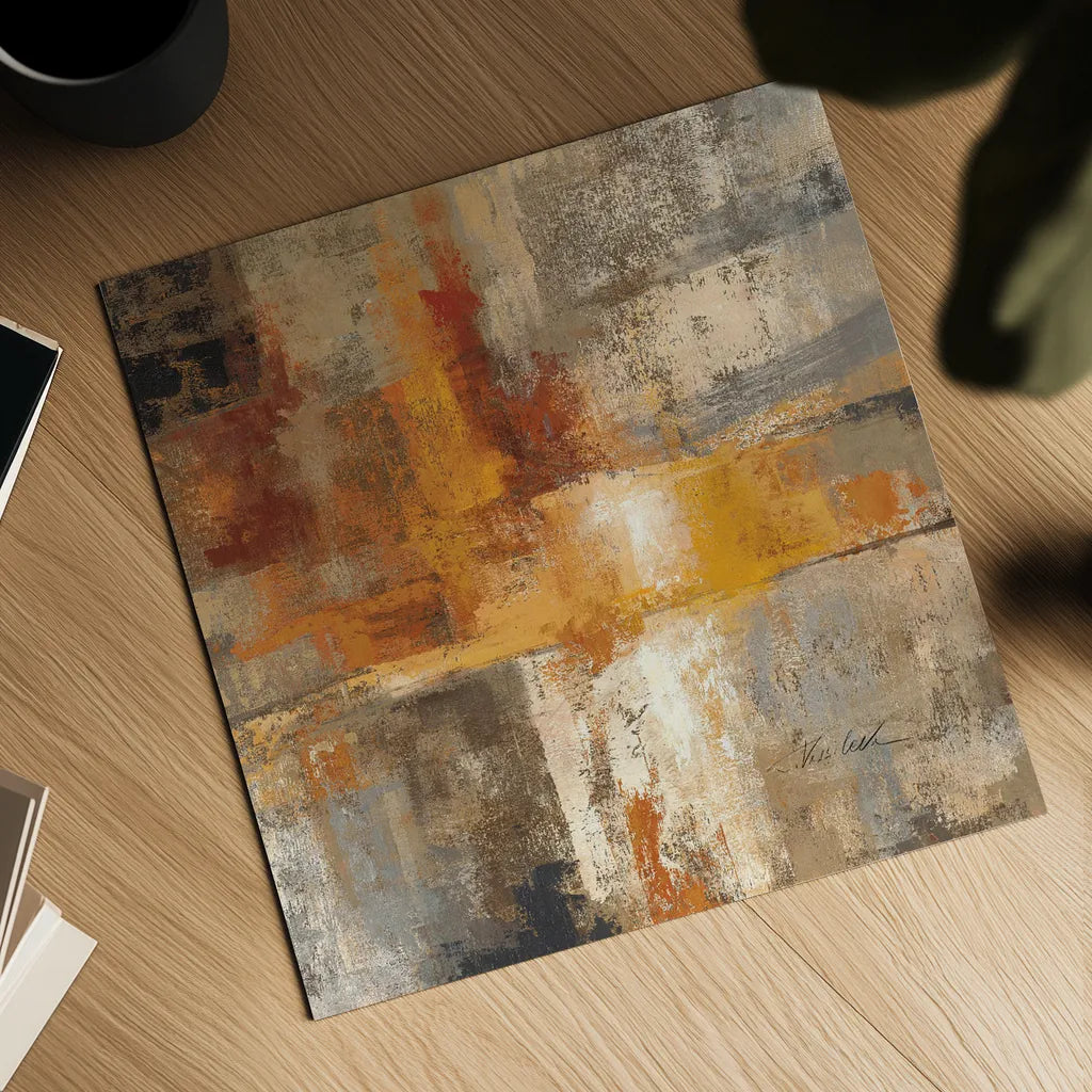 Silver and Amber Crop by Silvia Vassileva. Shown as a detailed flat fine art print, highlighting archival giclee quality. Available as an archival giclee rolled canvas, fine art paper, or poster print. SKU 15705a.