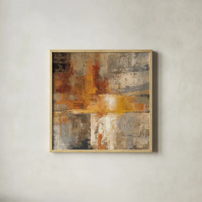 Silver and Amber Crop by Silvia Vassileva. Shown in a natural wood glass frame for a timeless modern aesthetic. Available as an archival giclee rolled canvas, fine art paper, or poster print. SKU 15705a.