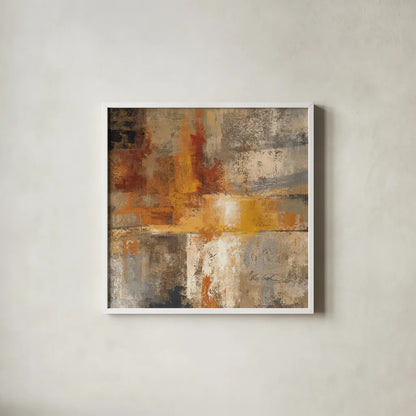 Silver and Amber Crop by Silvia Vassileva. Shown in a crisp white glass frame for a clean and minimalist style. Available as an archival giclee rolled canvas, fine art paper, or poster print. SKU 15705a.