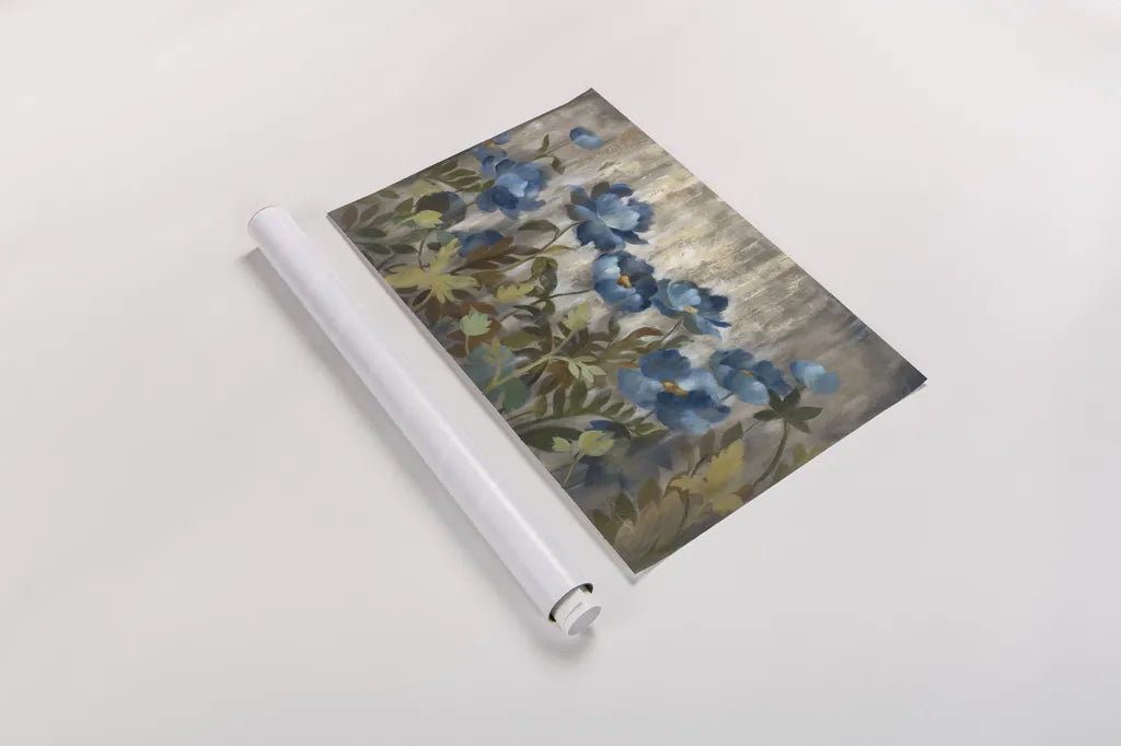 Silver and Sapphire by Silvia Vassileva. shown as a rolled paper print. Available as archival giclee rolled canvas, fine art paper, or poster print. SKU 5764i.