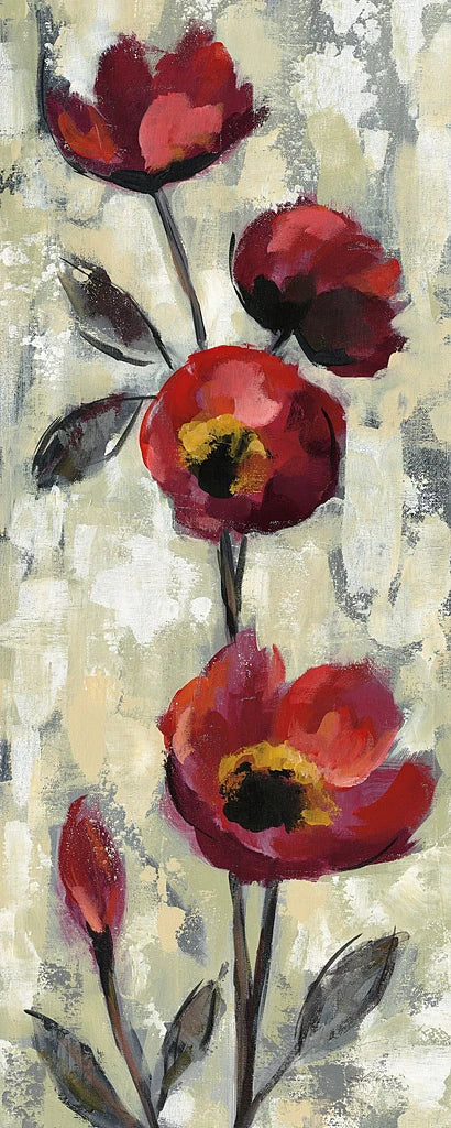 Simple Red Floral I Crop by Silvia Vassileva