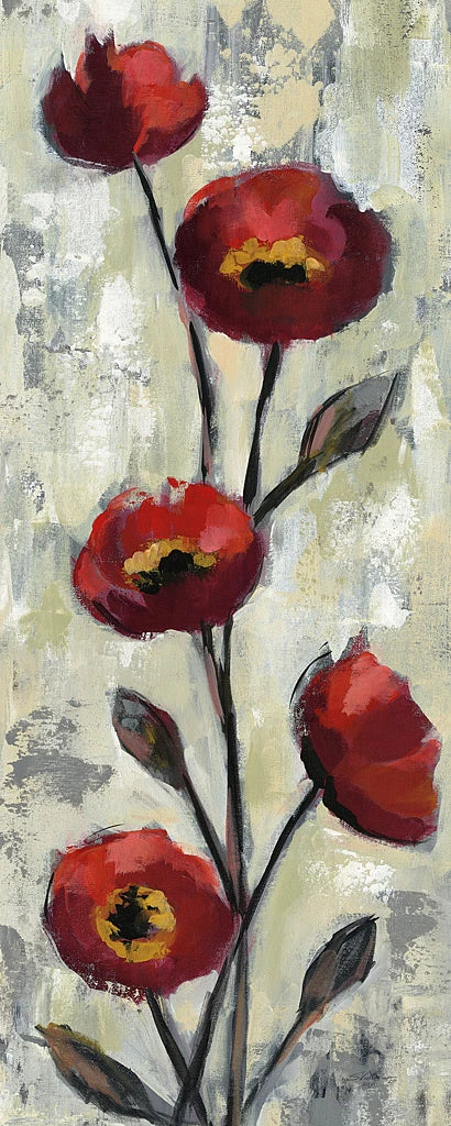 Simple Red Floral II Crop by Silvia Vassileva
