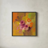 Small Bouquet I by Silvia Vassileva. Shown in a sleek black glass frame for a contemporary gallery look. Available as an archival giclee rolled canvas, fine art paper, or poster print. SKU 43404a.