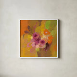 Small Bouquet I by Silvia Vassileva. Shown in a crisp white glass frame for a clean and minimalist style. Available as an archival giclee rolled canvas, fine art paper, or poster print. SKU 43404a.