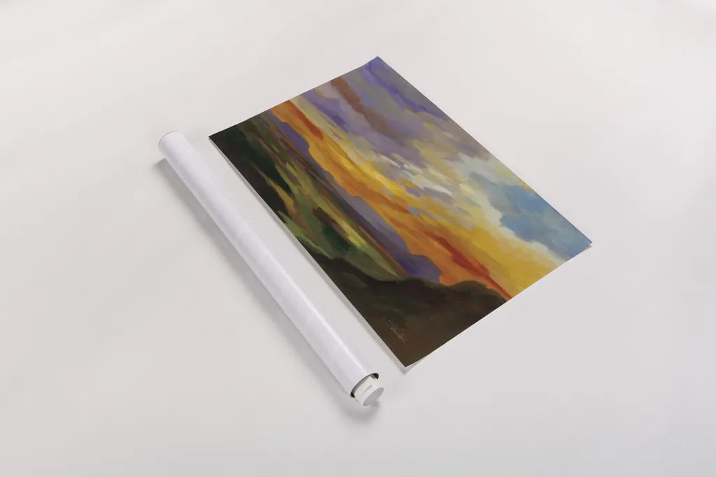 Sonoran Desert Sunset by Silvia Vassileva. shown as a rolled paper print. Available as archival giclee rolled canvas, fine art paper, or poster print. SKU 70146i.