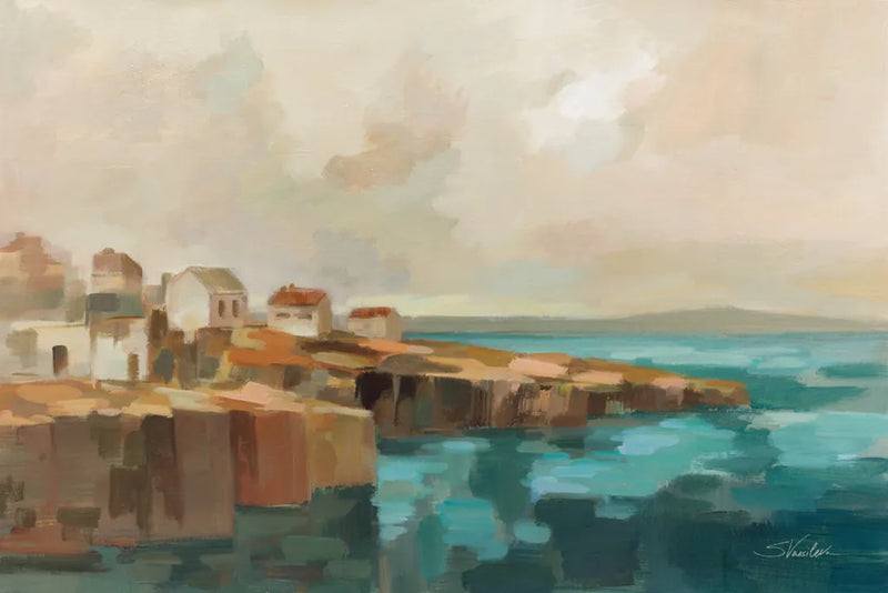 Southern Coast Town by Silvia Vassileva. SKU 97923i. Archival Giclee Fine art print for wall decor.