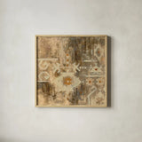 Southwest Design III Crop by Silvia Vassileva. Shown in a natural wood glass frame for a timeless modern aesthetic. Available as an archival giclee rolled canvas, fine art paper, or poster print. SKU 44161a.