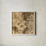 Southwest Design III Crop by Silvia Vassileva. Shown in a crisp white glass frame for a clean and minimalist style. Available as an archival giclee rolled canvas, fine art paper, or poster print. SKU 44161a.