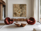 Southwest Design III Crop by Silvia Vassileva. Shown as extra-large giant wall art in a modern living room. Available as an archival giclee rolled canvas, fine art paper, or poster print. SKU 44161a.