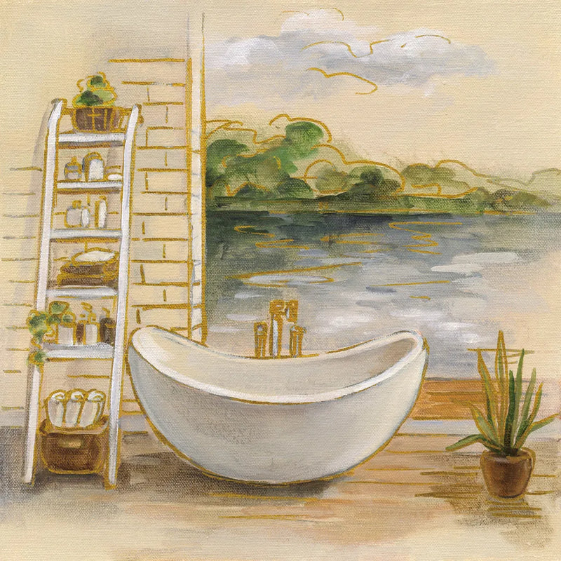 Spa by the Lake II by Silvia Vassileva. SKU 65833a. Archival Giclee Fine art print for wall decor.