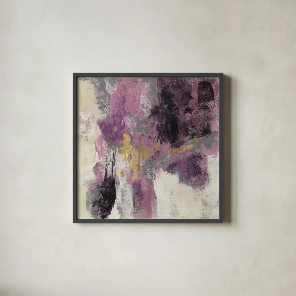 Sparkle Abstract II by Silvia Vassileva. Shown in a sleek black glass frame for a contemporary gallery look. Available as an archival giclee rolled canvas, fine art paper, or poster print. SKU 60171a.