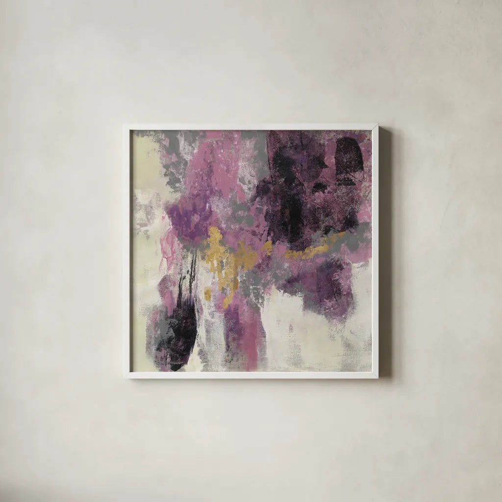 Sparkle Abstract II by Silvia Vassileva. Shown in a crisp white glass frame for a clean and minimalist style. Available as an archival giclee rolled canvas, fine art paper, or poster print. SKU 60171a.