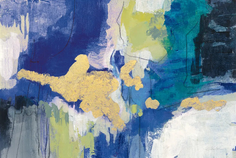Sparkle Abstract III Blue Crop by Silvia Vassileva. SKU 65020i. Archival Giclee Fine art print for wall decor.