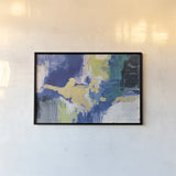 Sparkle Abstract III Blue Crop by Silvia Vassileva. shown as a paper print in a black flame. Available as a archival giclee rolled canvas, fine art paper, or poster print. SKU 65020i.